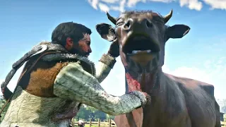 Red Dead Redemption 2 - Beating Up Cows & Horses Hate Sheep