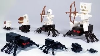 How To Build LEGO Minecraft Spiders & Spider Jockey