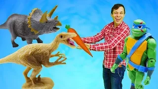 Черепашки-ниндзя и динозавры Коллекта! — Почему динозавры стали злыми? — Доисторический мир в наборе