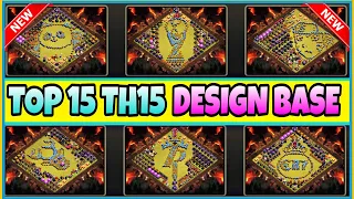 *TOP 15* Th15 Design Funny & Troll Bases With Link | TH15 Best ShowCase Base With Copy Link - Coc