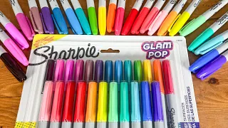 NEW and MYSTERY Sharpie Colors: Glam Pop Sharpie Markers Swatches and Review