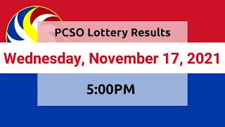 2D Lotto 3D Lotto Results Today Wednesday, November 17, 2021 5PM PCSO