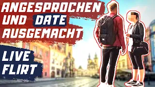 Fremde Frau auf der Straße ansprechen und ein Date ausmachen - Easy Infield Live Flirt Analyse