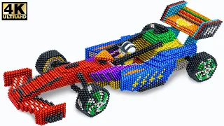 DIY - How To Make F1 Racing Car From Magnetic Balls ( Satisfying ) | Magnet Satisfying