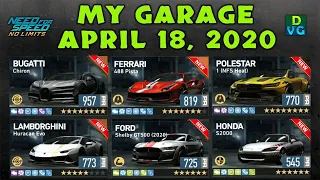 NFS No Limits | My Garage Showcase - April 18, 2020