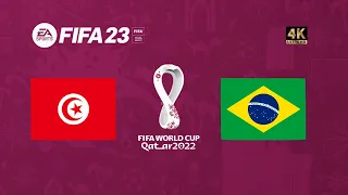 Brasil x Tunísia | FIFA 23 Gameplay Copa do Mundo Qatar 2022 | Final [4K 60FPS]