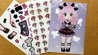 💖 Toy ASMR 💖 Makeup sweet Girl 👸 KUROMI 💜 Makeup lovely sticker 👄 Paperdiy