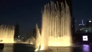 Fountain in Dubai.  Music: Baba Yetu