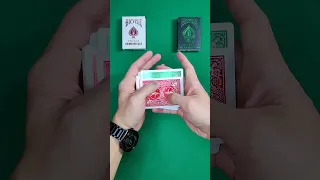 Bicycle Red and Green Metalluxe playing cards! ♥️💚