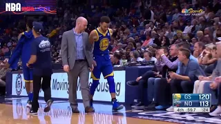 Stephen Curry ankle injury vs New Orleans