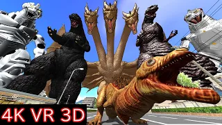 【MMD VR180】 Godzilla ＆ MechaGodzilla ＆ Monsters Attraction（ゴジラ＆メカゴジラ＆怪獣達  アトラクション）