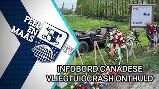 Infobord onthuld tijdens herdeking Canadese vliegtuigcrash - 8 april - Peel en Maas TV Venray