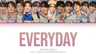 TREASURE (트레저) – ‘EVERYDAY’ color-coded lyrics | han-rom-eng