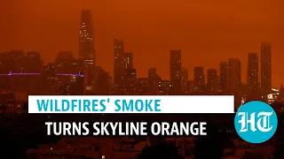 Watch: Northern Californian skies turn orange as smoke rages from wildfires