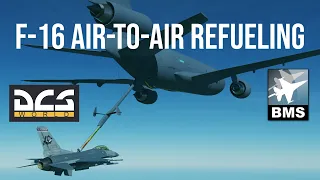 F-16 Viper Refueling Comparison DCS World, Falcon BMS from KC-10