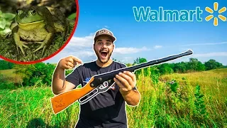 BULLFROG HUNTING with Walmart's CHEAPEST BB GUN!!! (Catch Clean Cook)