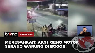 Barbar! Geng Motor Bersenjata Tajam Serang Warung di Bogor | Kabar Pagi tvOne