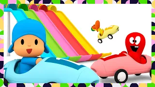 POCOYO ENGLISH 🚘 Learn Colors For Toddlers With Cars and Slides 🎢 Full Episodes | VIDEOS & CARTOONS