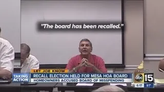 Recall election held for Mesa HOA board