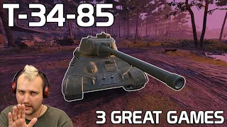 T-34-85: 3 Great games | World of Tanks