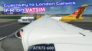 Guernsey to Gatwick on VATSIM | Full flight | ATR-72-600