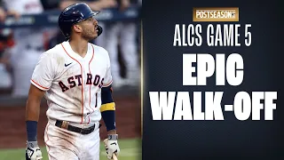 Carlos Correa HAMMERS walk-off shot to keep Astros alive in ALCS! | MLB Highlights