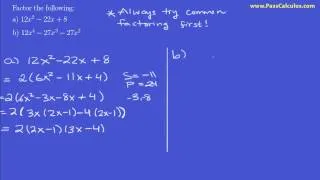 Precalculus - Factoring Trinomials 4