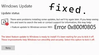 How to Fix Update Error 0x800f0805 on Windows 10/11