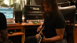 Sakis Tolis recording guitars for his one man band solo project