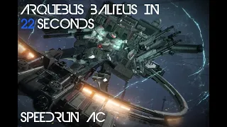 AC6 - Arquebus Balteus in 22 seconds (Speedrun AC)