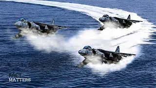 Amazing! AV-8B Harrier II Pilot Performs Insane Jump from Aircraft Carrier