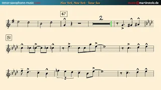 How to play Frank Sinatra's "New York, New York" with your Tenor Saxophone  · Band Version