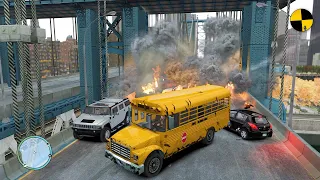 GTA 4 Crazy School Bus Crashes Ep.5