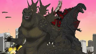 GODZILLA MINUS ONE vs SHIN GODZILLA | Epic Monster Battle : ANIMATION | Part 1