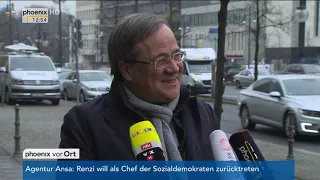 Julia Klöckner und Armin Laschet zur Abstimmung der SPD für eine Große Koalition am 05.03.18