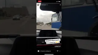 БМВ не остановился по требованию ГИБДД. Видео из салона авто