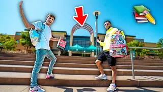 YouTubers Go BACK to SCHOOL for 24 Hours! **FIRST DAY**