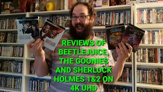 SHERLOCK HOLMES 1&2, THE GOONIES AND BEETLEJUICE 4K REVIEWS AND BONUS FEATURES