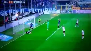 DZEKO SBAGLIA GOAL A PORTA VUOTA - Atalanta Roma 3-3 17.04.2016