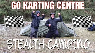STEALTH CAMPING AT THE GO KARTING CENTRE / Wild camping UK / double whiskey review / SUNDERLAND