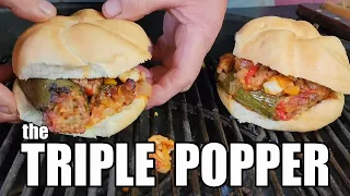 Try Grilling a Triple Popper Burger