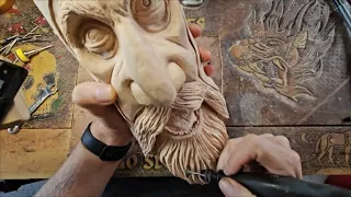 Wood Spirit Carving Dremel carving