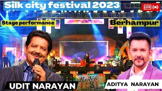 udit narayan live concert | silk city fest berhampur 2023 | aditya narayan live concert berhampur