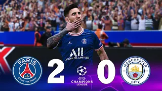 Recreación PSG 2-0 Manchester City - Uefa Champions League 2021/22