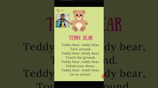 English poem for kids, teddy bear teddy bear song, teddy bear song for kids #abcd #kid