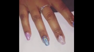 Holographic Rainbow Chrome Nail Art at LeSalon