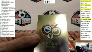 2006 PANINI FIFA WORLD CUP SOCCER TRADING CARD RANDOM PACKS, 1 BOX BREAK #41 (SOCCER BREAKERS FC)