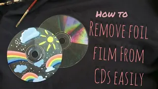 How to remove CD foil for recycling and drafting/ How to clean CD & DVD / Reuse Diy Clear CD