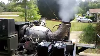 Gas Turbine Jet engine fire ball as it has a hard time starting