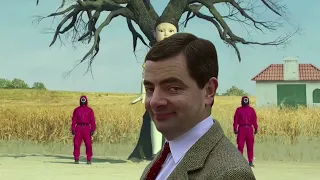 Mr Bean joins the squid game